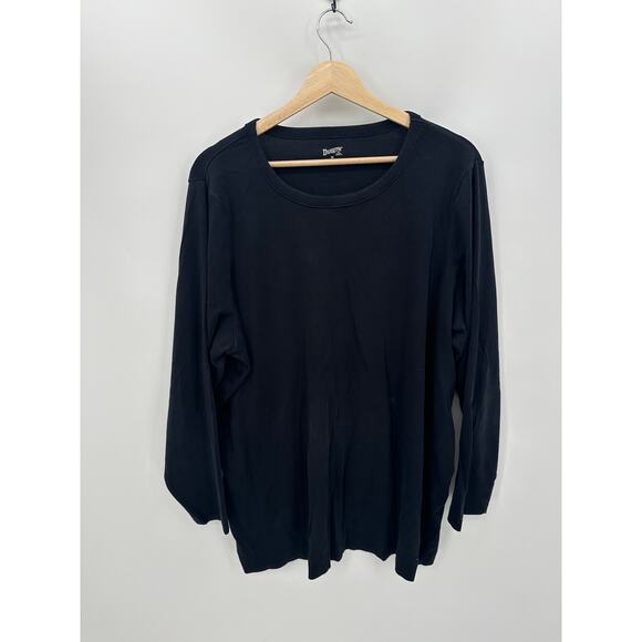 Duluth Trading Co Shirt Women 3X Black 3/4 Sleeve Cotton Basic Everyday - Picture 1 of 6